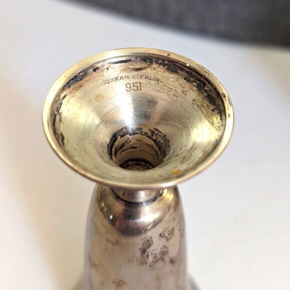 Vintage 50s/60s GORHAM 951 Sterling Silver 2 3/4" Cordial Shot Glass Set of 4 - Picture 5 of 6